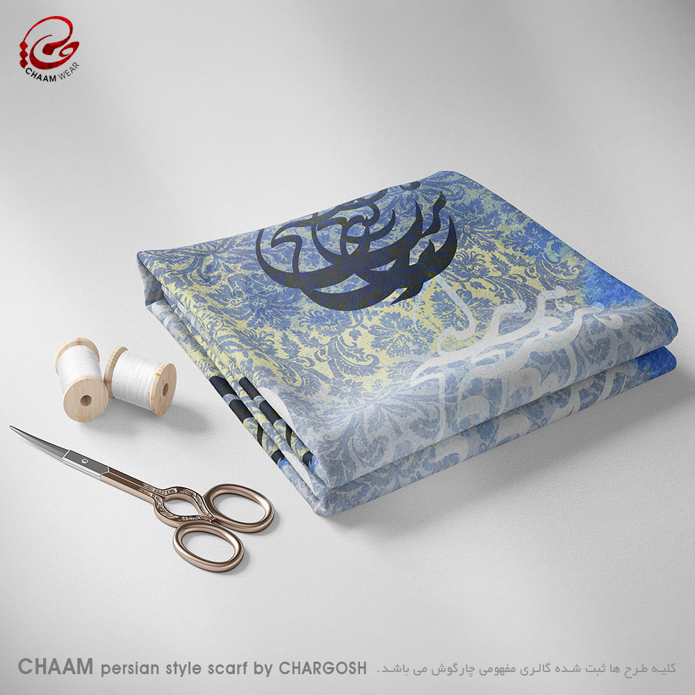 CHAAM persian artistic scarves hich design by chargosh art gallery 1102