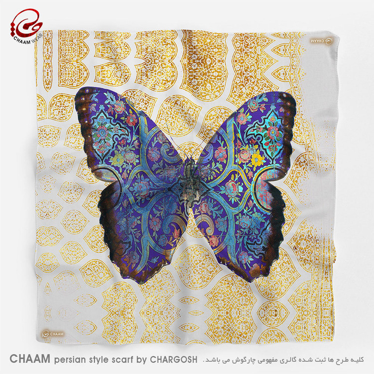 CHAAM persian artistic scarves rumi butterfly design by chargosh art gallery 2214