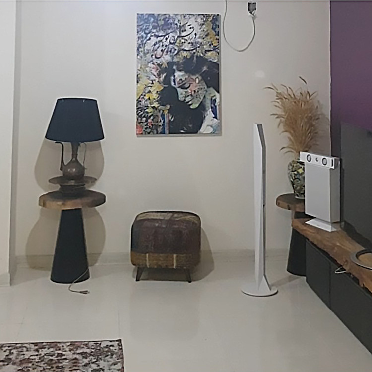 تابلو بوم بدنبال خیال صورت خوبت با شعر سعدی گالری چارگوش مدل 7213