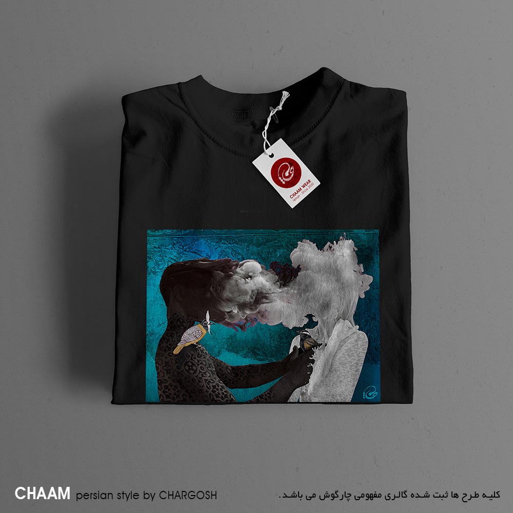 CHAAM persian design black tshirt by chargosh from your heart design 2909