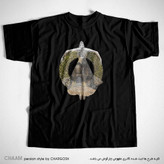 تیشرت مشکی یقه گرد با شعر قطره تویی بحر تویی مولانا برند چام از گالری چارگوش 2927