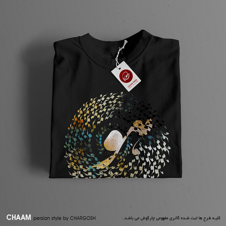 CHAAM persian design black t shirt by chargosh lovers eyes design 2933