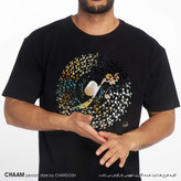 تیشرت مردانه یقه گرد با شعر هو و یـا من هو مولانا برند چام از گالری چارگوش 2933