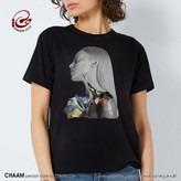 تیشرت زنانه هنری با شعر ساقی بیا که عشق ندا میکند برند چام از گالری چارگوش 2952