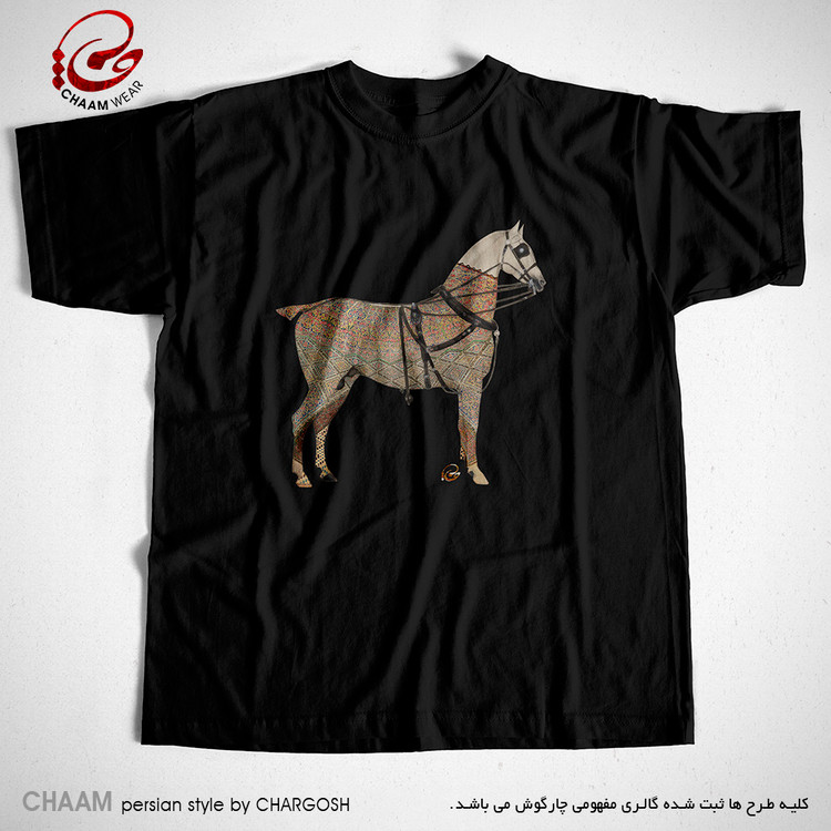 تیشرت مشکی با شعر رندان سلامت میکنند جان را غلامت میکنند برند چام از گالری چارگوش 55571
