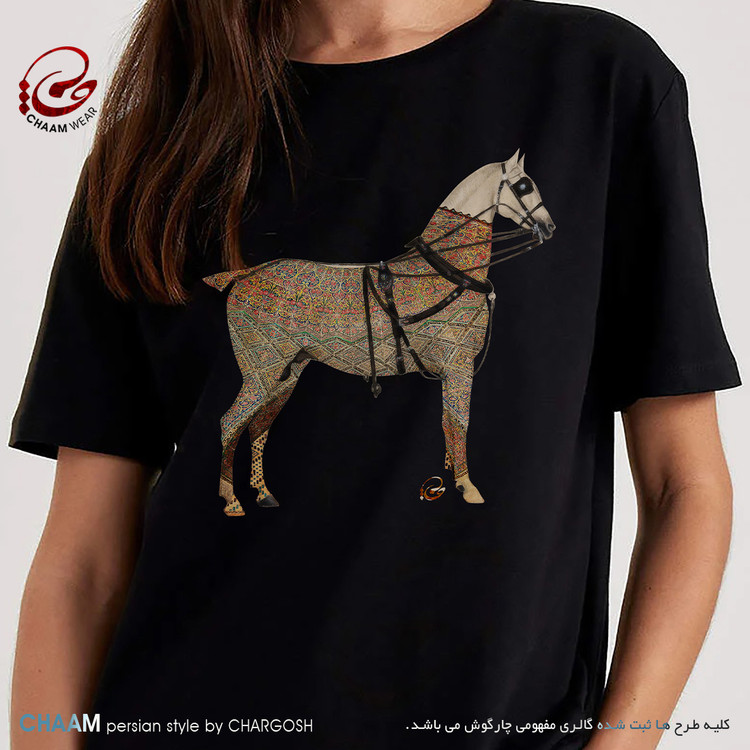 تیشرت زنانه سنتی با شعر رندان سلامت میکنند جان را غلامت میکنند برند چام از گالری چارگوش 55571
