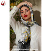 شال مدرن و هنری ایرانی چام با طرح هو هو و یـا من هو از گالری چارگوش 1131
