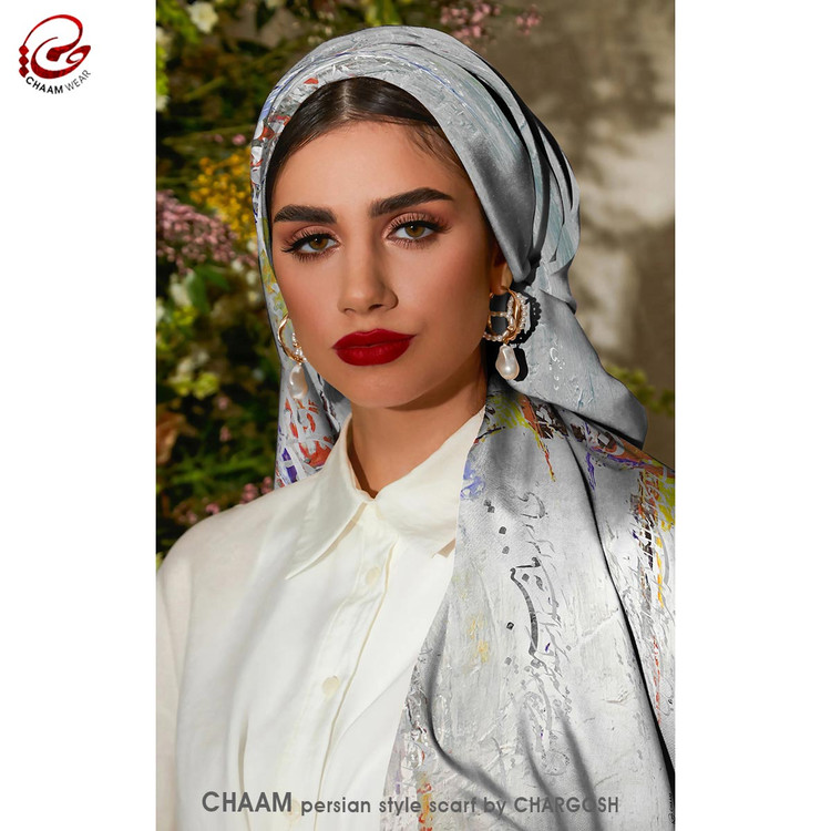 شال مدرن و هنری ایرانی چام با شعر دقایقی ز زمانه هنوز در پیش است از گالری چارگوش 1135