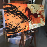 chargosh art gallery persian modern calligraphy painting code 6425