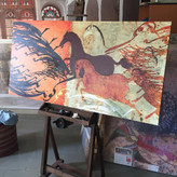 تابلو بوم هنری مدرن روشنیِ طلعتِ تو از گالری چارگوش مدل 6425