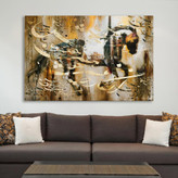 تابلو بوم مدرن ایرانی با شعر چو هستی خوش باش گالری چارگوش مدل 2560