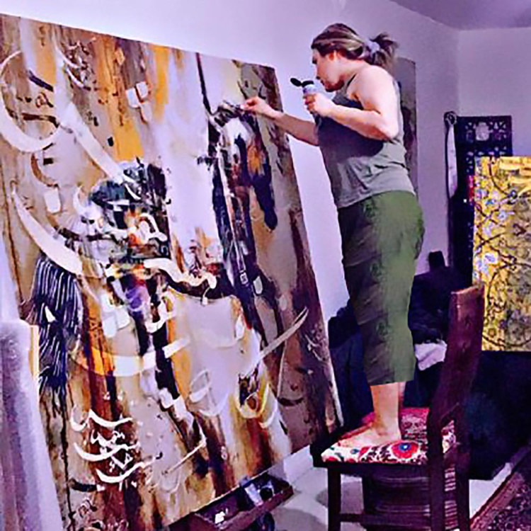 chargosh art gallery persian modern calligraphy painting code 2560