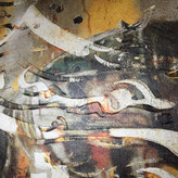 Painting of a Horse in the Valley of Khayyam's Dreams, a painting of the joy of existence in the passage of nothingness, from Chargoosh Gallery, model 2560