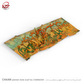 شال مدرن و هنری ایرانی چام با شعر با دلبران و گلرخان چون گلبنان بشکفتهام از گالری چارگوش 1122