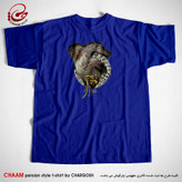 تیشرت هنری آبی نفتی طرح هیچ در دایره برند چام از گالری چارگوش 2322