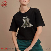 تیشرت زنانه زیبا با شعر در حلقهایم با تو و چون حلقه بر دریم برند چام 1101