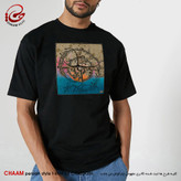 تیشرت مردانه هنری ایرانی با طرح شیری از جمع شیران ژیان برند چام 1108