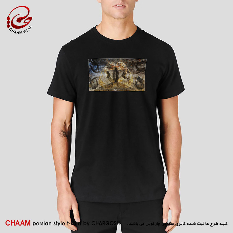 تیشرت خاص مردانه هنری ایرانی با طرح حجاب چشم دل شد چشم صورت برند چام 2255