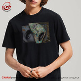 تیشرت یقه گرد مردانه هنری ایرانی با طرح بنگر ز جهان چه طرف بربستم هیچ برند چام 2524