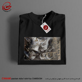 تیشرت هنری با طرح جهان و کار جهان جمله هیچ بر هیچ است برند چام 2722