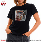 تیشرت مدرن زنانه هنری با شعر باغ و بهار من تویی بهر تو بود بود من برند چام 2774