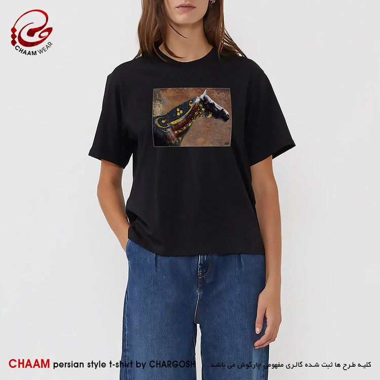 تیشرت زنانه هنری با شعر ای دل مباش یک دم خالی ز عشق و مستی برند چام 2953