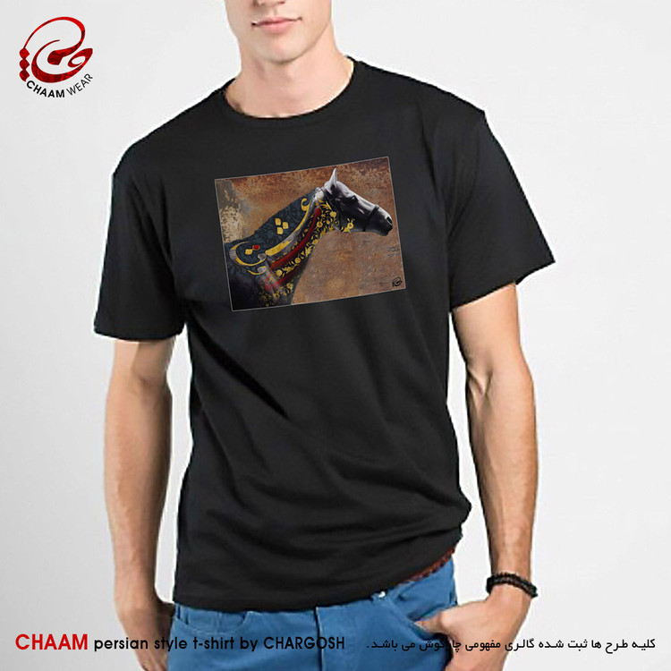 تیشرت مردانه هنری با شعر ای دل مباش یک دم خالی ز عشق و مستی برند چام 2953