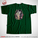 تیشرت سبز مدرن هنری با شعر آسوده خاطرم که تو در خاطر منی برند چام 2997