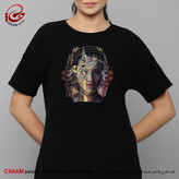 تیشرت زنانه مدرن هنری با شعر آسوده خاطرم که تو در خاطر منی برند چام 2997