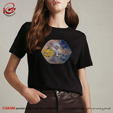 تیشرت زنانه مدرن هنری با شعر مقیمِ زلفِ تو شد دل که خوش سَوادی دید برند چام 5527