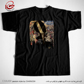 تیشرت مشکی هنری ایرانی با طرح عجم زنده کردم بدین پارسی برند چام 22303