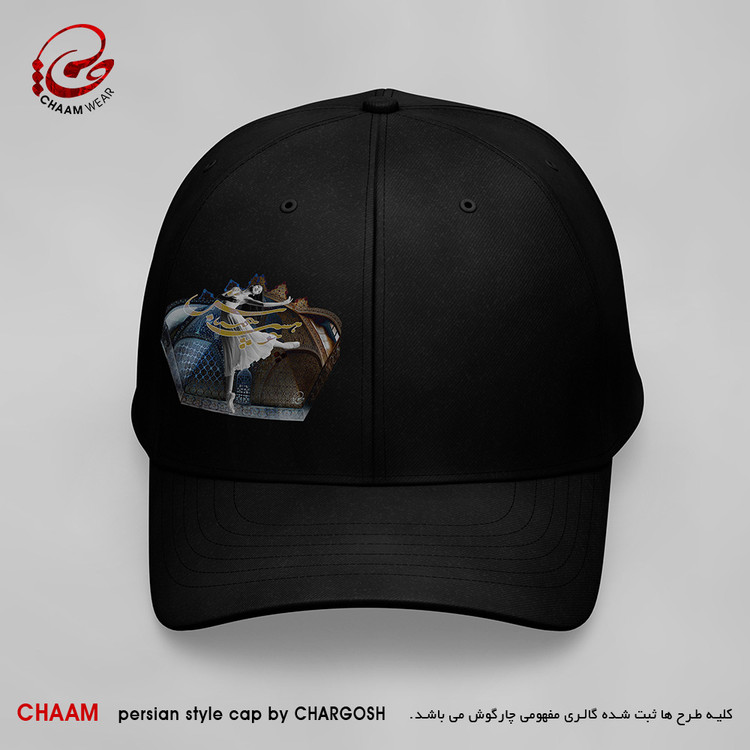 کلاه کپ هنری با طرح چو هستی خوش باش