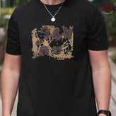 تیشرت مردانه هنری سنتی با شعر سحرم دولتِ بیدار به بالین آمد برند چام از گالری چارگوش 2526