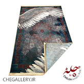 Antique Chele gonbad tabriz carpet with a design of spread wings on the carpet and inspired by Rumi's poem: Ascension from the carpet to the throne of Chargush Gallery 188 ta