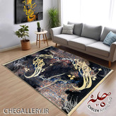 قالی ساروق چله با خطاطی شعر حافظ: ای جان حدیث ما بر دلدار بازگو، روایتی از عشق و پنهان کاری از گالری چارگوش 211 دکور