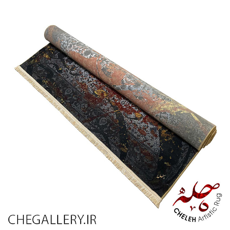 رول شده فرش تبریز چله با شعر حافظ: منم که شهره شهرم به عشق ورزیدن ، روایتی از عشق و عرفان در تار و پود هنر 322 دکور