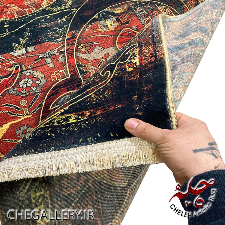 قالی بخشایش قدیمی چله با من غلام قمرم، غیر قمر هیچ مگو از مولانا، روایتی از عشق، سکوت و وحدت 333 در دست