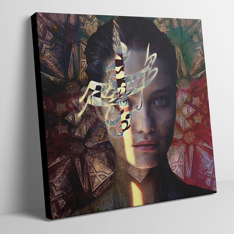 تابلو گردباد خاطره آسوده خاطرم که تو در خاطر منی، نور شعر سعدی بر صورت عاشق اثر گالری چارگوش مدل 2997