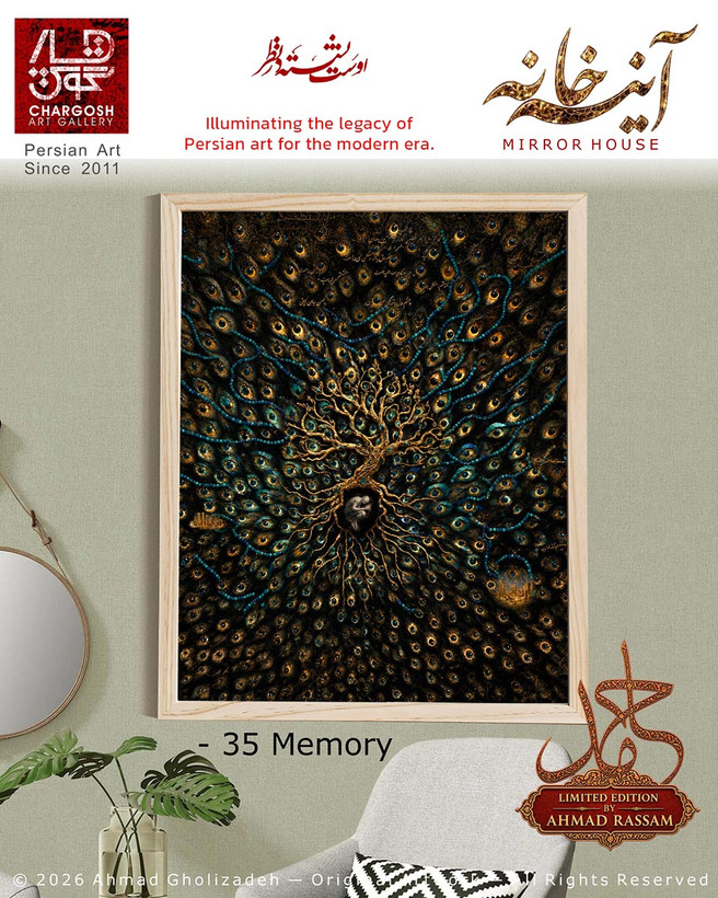 "Memory" – a modern conceptual painting; a unique piece (No. 35) from the "Thousands of Glances at Experience" series